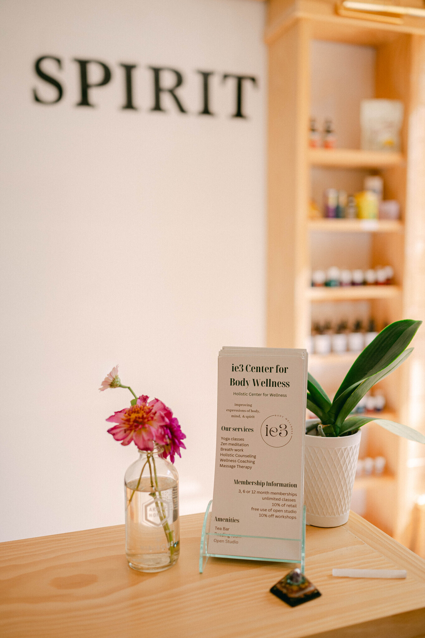 Quiet sanctuary for breathwork sessions, mindfulness meditation, and deep inner connection at IE3 Center for Body Wellness.